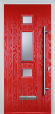 3 Square Middle Long Bar Handle - Composite Door - High Security - Free Delivery