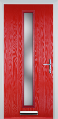 Contemporary Composite Door - Centre Glazed - High Security Features - Free Delivery
