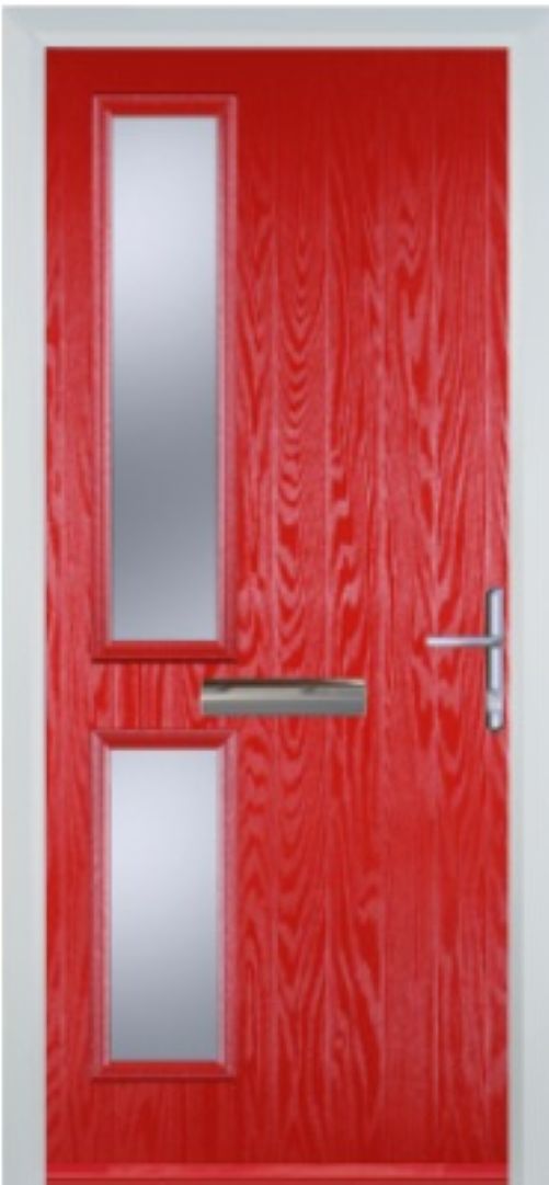 Contemporary Composite Door - Twin Pane Right - High Security Features - Free Delivery