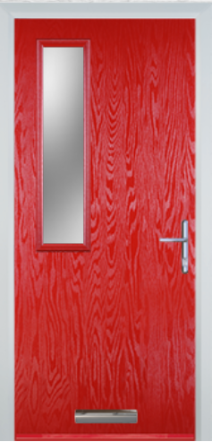 Contemporary Composite Door - Mid Square Left - High Security Features - Free Delivery
