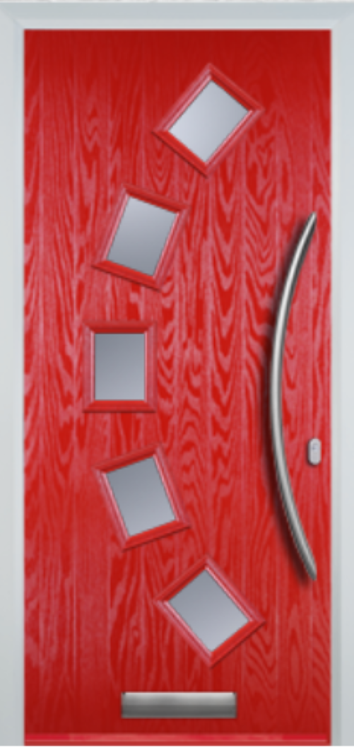 Composite Door - 5 Square Curve - Curve Handle - Free Delivery