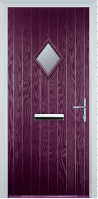 Composite  Door - Cottage Diamond Glazed - High Security - Free Delivery