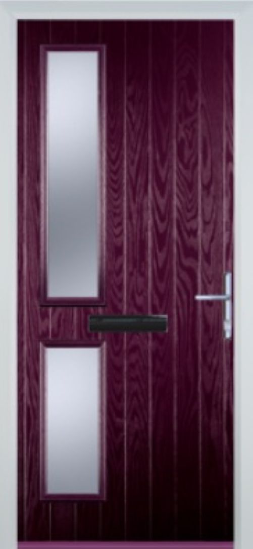 Contemporary Composite Door - Twin Pane Right - High Security Features - Free Delivery
