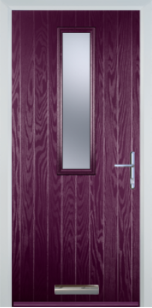 Contemporary Composite Door - Mid Square Centre - High Security Features - Free Delivery