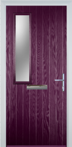 Contemporary Composite Door - Mid Square Left - High Security Features - Free Delivery