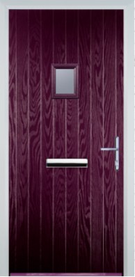 Cottage Style Composite Door with Square Glazing - High Security - Free Delivery