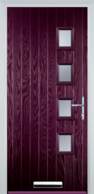 4 Square Right - Contemporary Composite door - High Security - Free Delivery