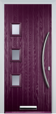 3 Square Left Bow Handle - Composite Door - High Security - Free Delivery