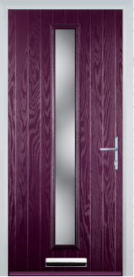 Contemporary Composite Door - Centre Glazed - High Security Features - Free Delivery