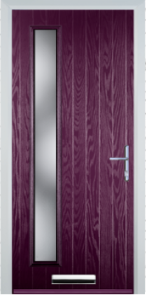 Contemporary Composite Door - Left Glazed - High Security Features - Free Delivery