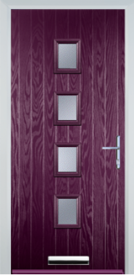 4 Square Centre Standard Handle - Composite Door - High Security - Free Delivery