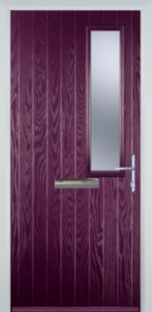 Contemporary Composite Door - Mid Square Right - High Security Features - Free Delivery