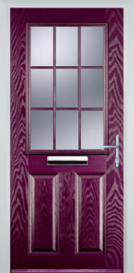 2 Panel 1 Grill - Composite Door - High Security - Free Delivery