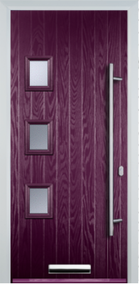 3 Square Left Long Bar Handle - Composite Door - High Security - Free Delivery