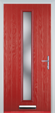 Contemporary Composite Door - Centre Glazed - High Security Features - Free Delivery