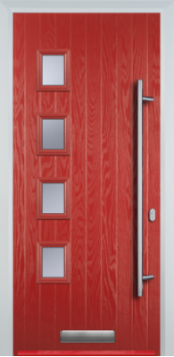 4 Square Left Long Bar Handle - Composite Door - High Security - Free Delivery