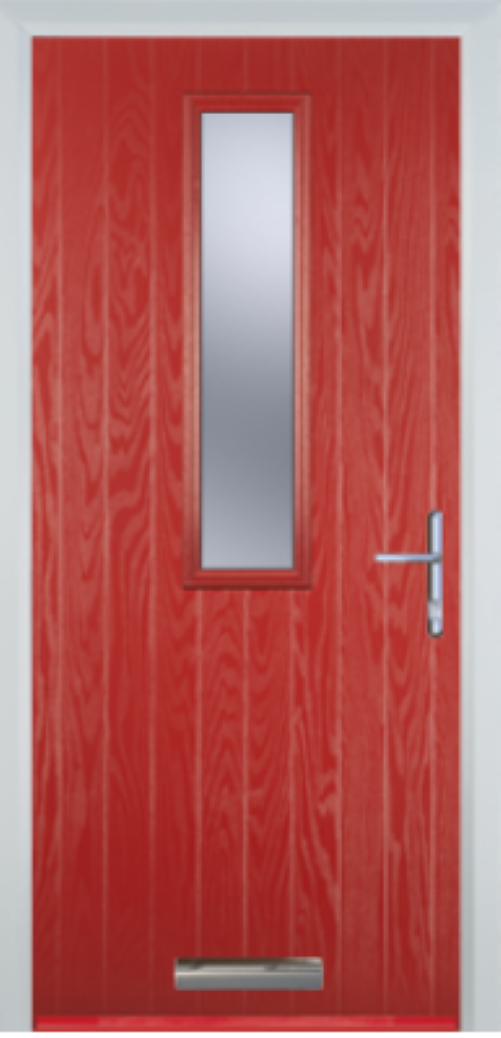 Contemporary Composite Door - Mid Square Centre - High Security Features - Free Delivery