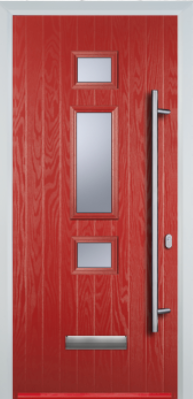 3 Square Middle Long Bar Handle - Composite Door - High Security - Free Delivery