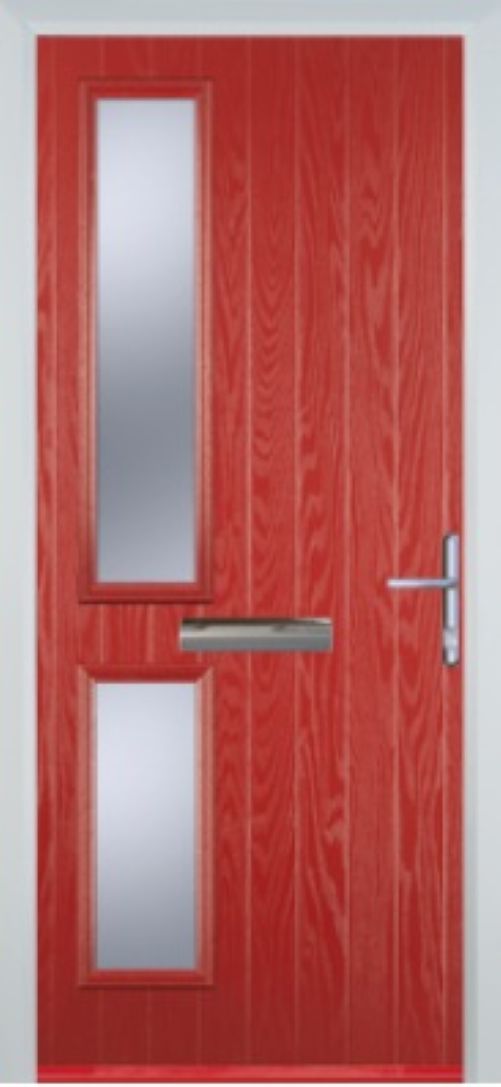 Contemporary Composite Door - Twin Pane Right - High Security Features - Free Delivery