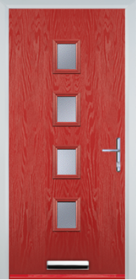 4 Square Centre Standard Handle - Composite Door - High Security - Free Delivery