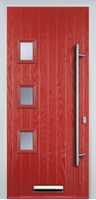 3 Square Left Long Bar Handle - Composite Door - High Security - Free Delivery