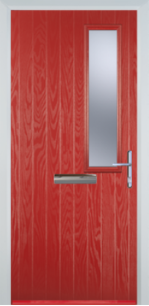 Contemporary Composite Door - Mid Square Right - High Security Features - Free Delivery