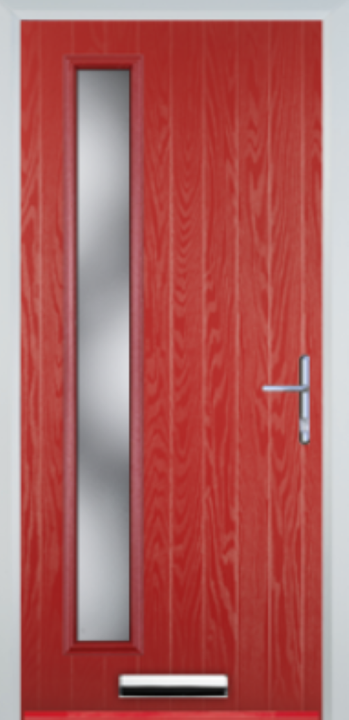 Contemporary Composite Door - Left Glazed - High Security Features - Free Delivery