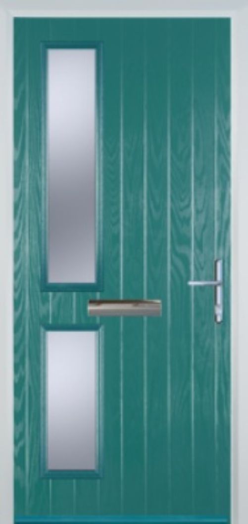 Contemporary Composite Door - Twin Pane Left - High Security Features - Free Delivery