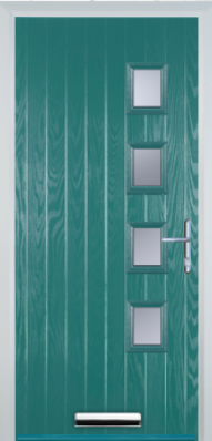 4 Square Right - Contemporary Composite door - High Security - Free Delivery