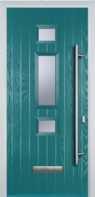 3 Square Middle Long Bar Handle - Composite Door - High Security - Free Delivery