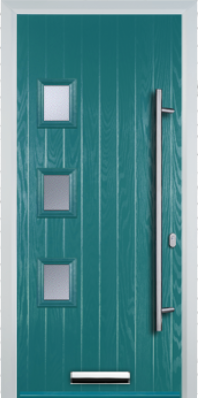 3 Square Left Long Bar Handle - Composite Door - High Security - Free Delivery