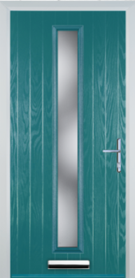 Contemporary Composite Door - Centre Glazed - High Security Features - Free Delivery