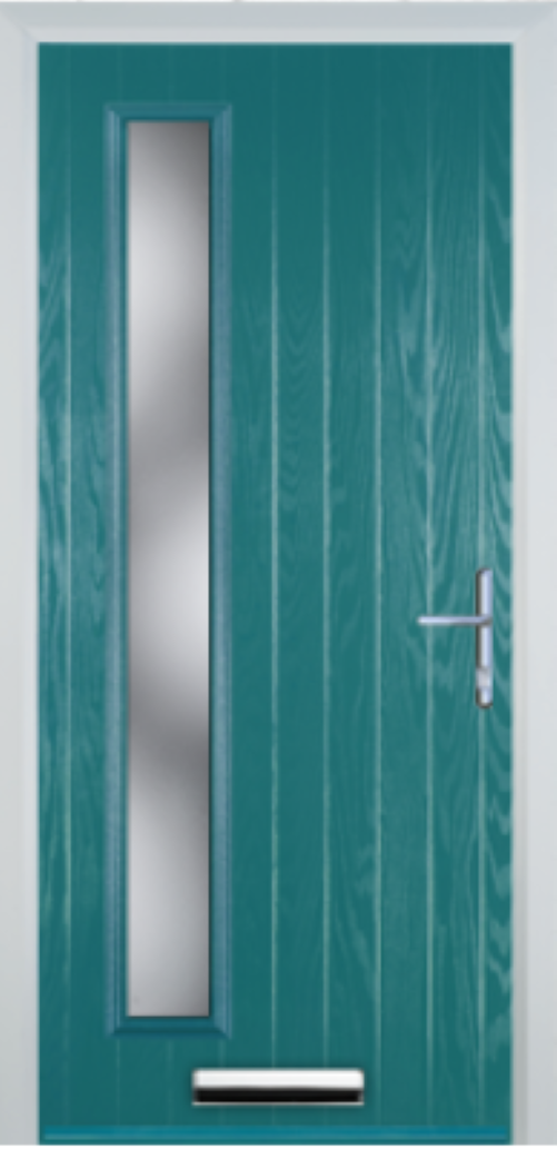 Contemporary Composite Door - Left Glazed - High Security Features - Free Delivery