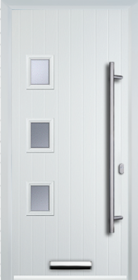 3 Square Left Long Bar Handle - Composite Door - High Security - Free Delivery