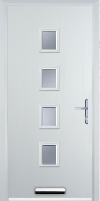 4 Square Centre Standard Handle - Composite Door - High Security - Free Delivery