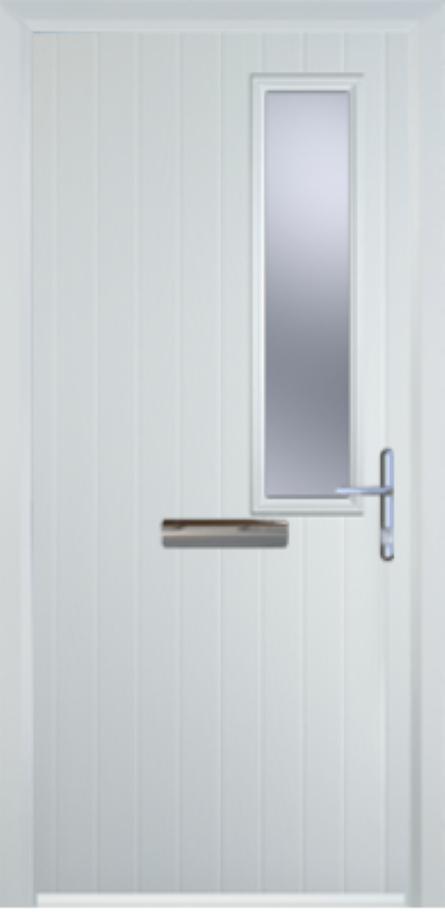 Contemporary Composite Door - Mid Square Right - High Security Features - Free Delivery