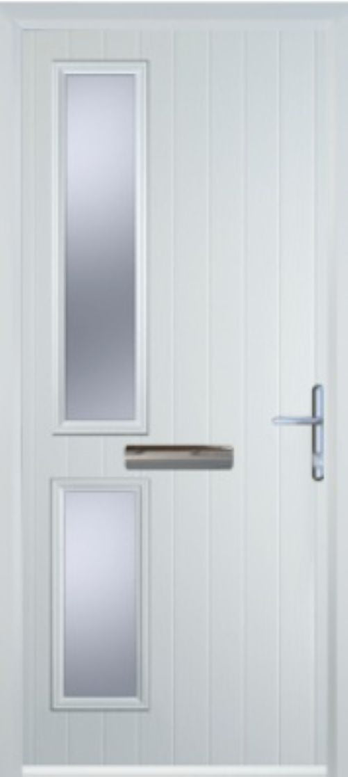 Contemporary Composite Door - Twin Pane Left - High Security Features - Free Delivery